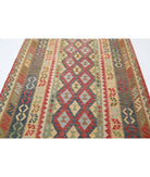 Maimana-Kilim 5'6'' X 7'8'' Hand-Knotted Wool Kilim 5'6'' x 7'8'' (165 X 230) / Ivory / Brown