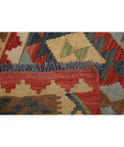 Maimana-Kilim 5'6'' X 7'8'' Hand-Knotted Wool Kilim 5'6'' x 7'8'' (165 X 230) / Ivory / Brown