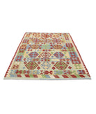 Maimana-Kilim 5'8'' X 7'9'' Hand-Knotted Wool Kilim 5'8'' x 7'9'' (170 X 233) / Multi / Multi