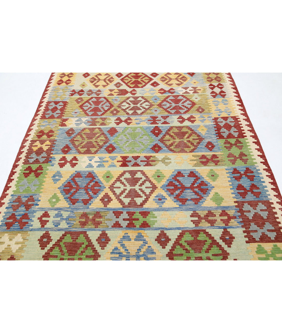 Maimana-Kilim 5'8'' X 7'9'' Hand-Knotted Wool Kilim 5'8'' x 7'9'' (170 X 233) / Multi / Multi