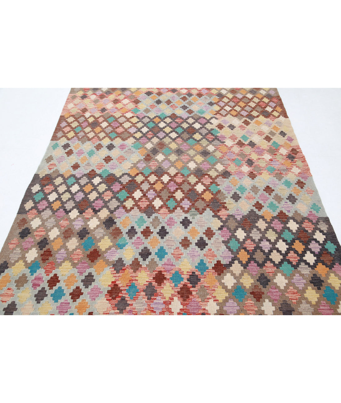 Maimana-Kilim 5'6'' X 7'8'' Hand-Knotted Wool Kilim 5'6'' x 7'8'' (165 X 230) / Multi / Multi