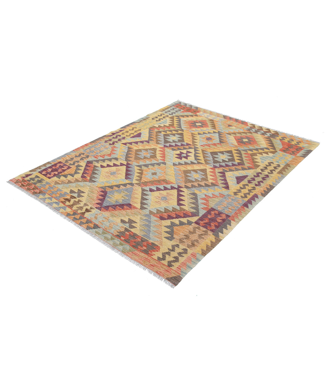 Maimana-Kilim 4'9'' X 6'6'' Hand-Knotted Wool Kilim 4'9'' x 6'6'' (143 X 195) / Multi / Multi