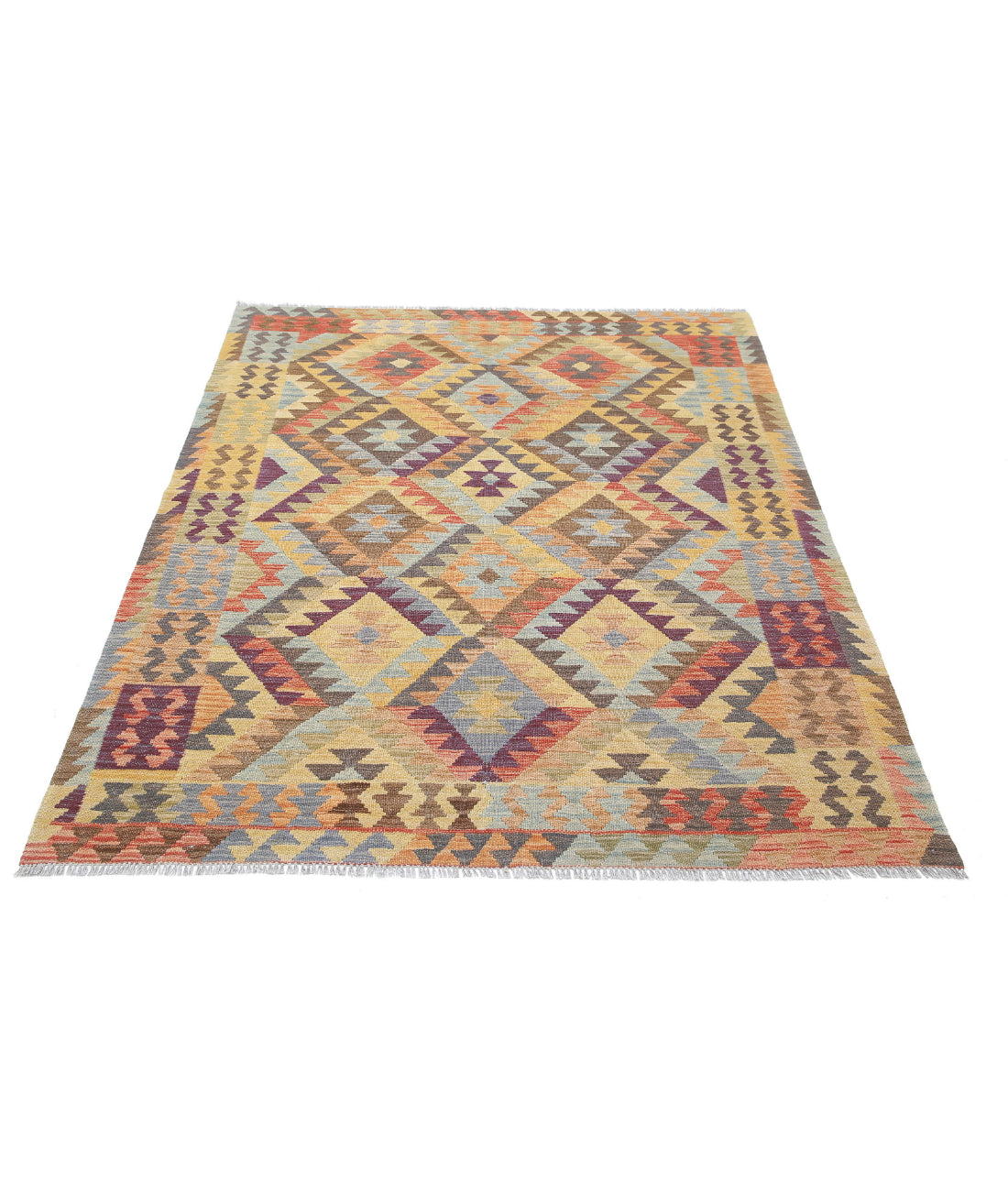 Maimana-Kilim 4'9'' X 6'6'' Hand-Knotted Wool Kilim 4'9'' x 6'6'' (143 X 195) / Multi / Multi