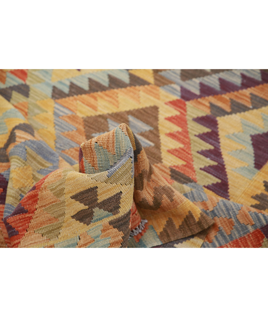 Maimana-Kilim 4'9'' X 6'6'' Hand-Knotted Wool Kilim 4'9'' x 6'6'' (143 X 195) / Multi / Multi