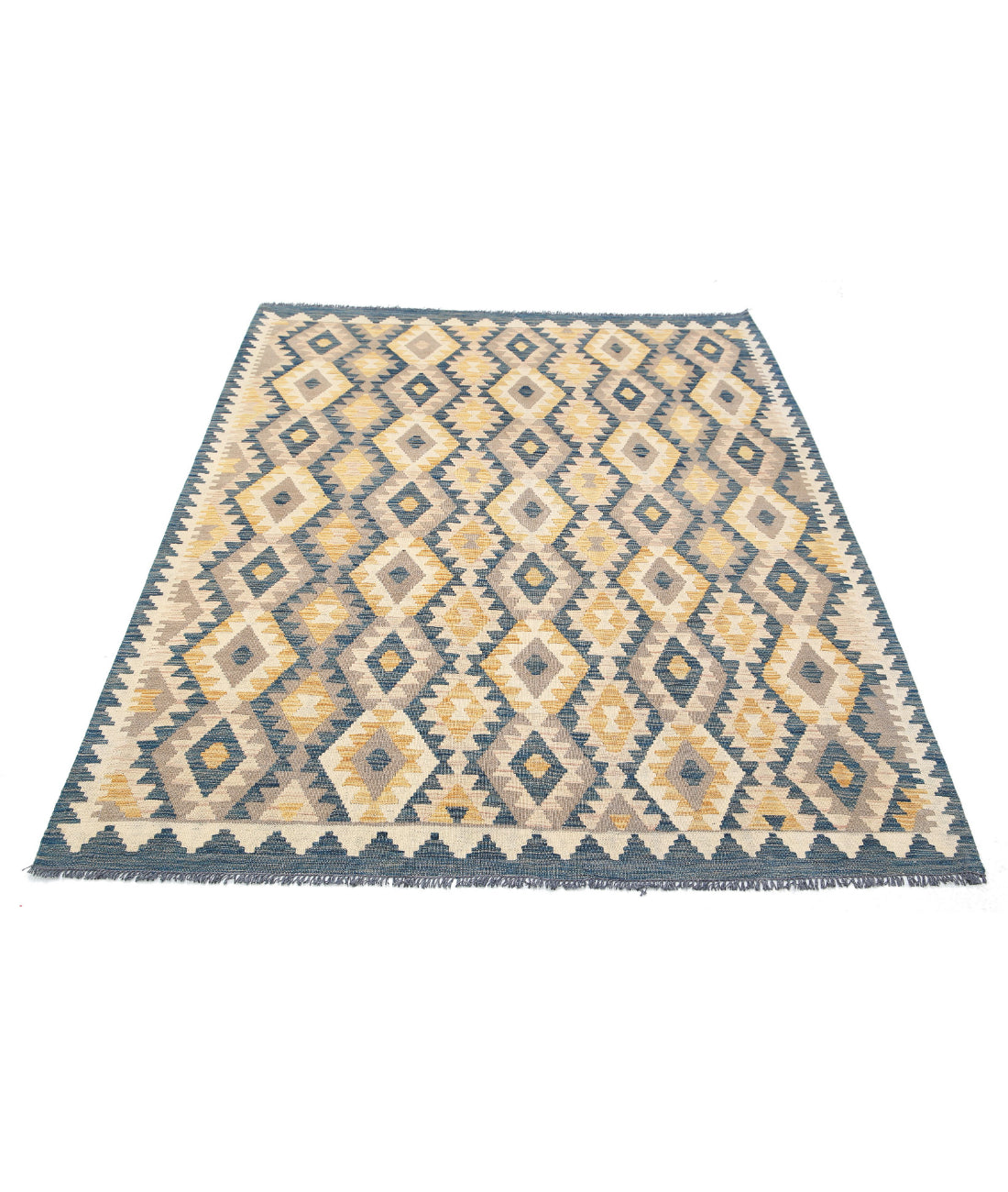 Maimana-Kilim 4'10'' X 6'8'' Hand-Knotted Wool Kilim 4'10'' x 6'8'' (145 X 200) / Multi / Multi