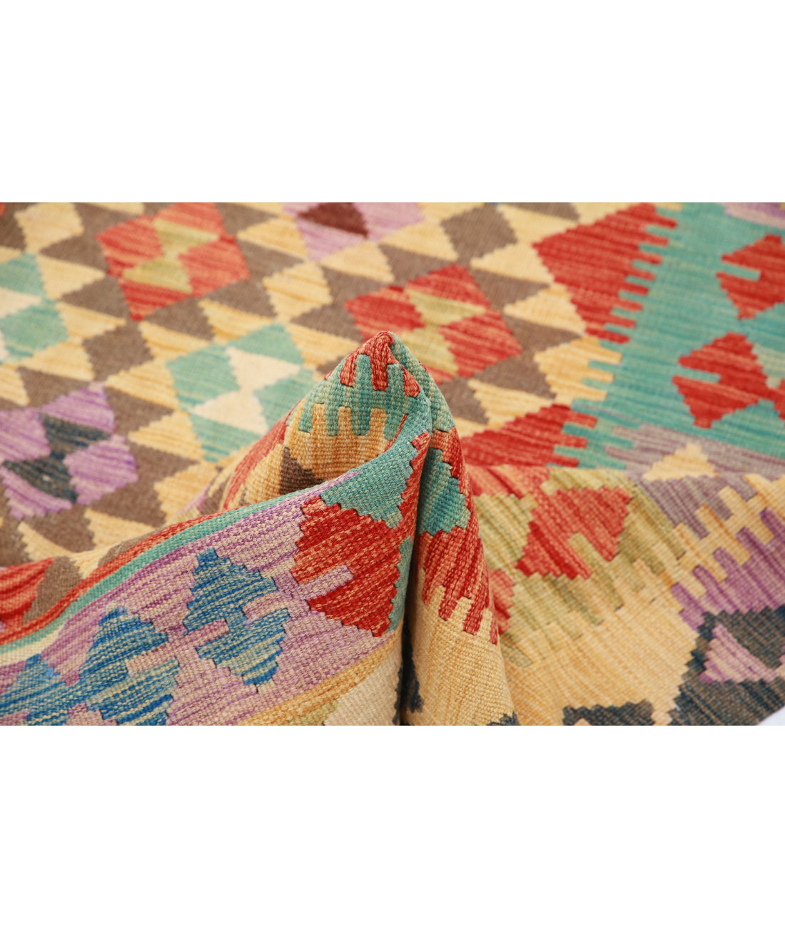 Maimana-Kilim 4'10'' X 6'5'' Hand-Knotted Wool Kilim 4'10'' x 6'5'' (145 X 193) / Multi / Multi