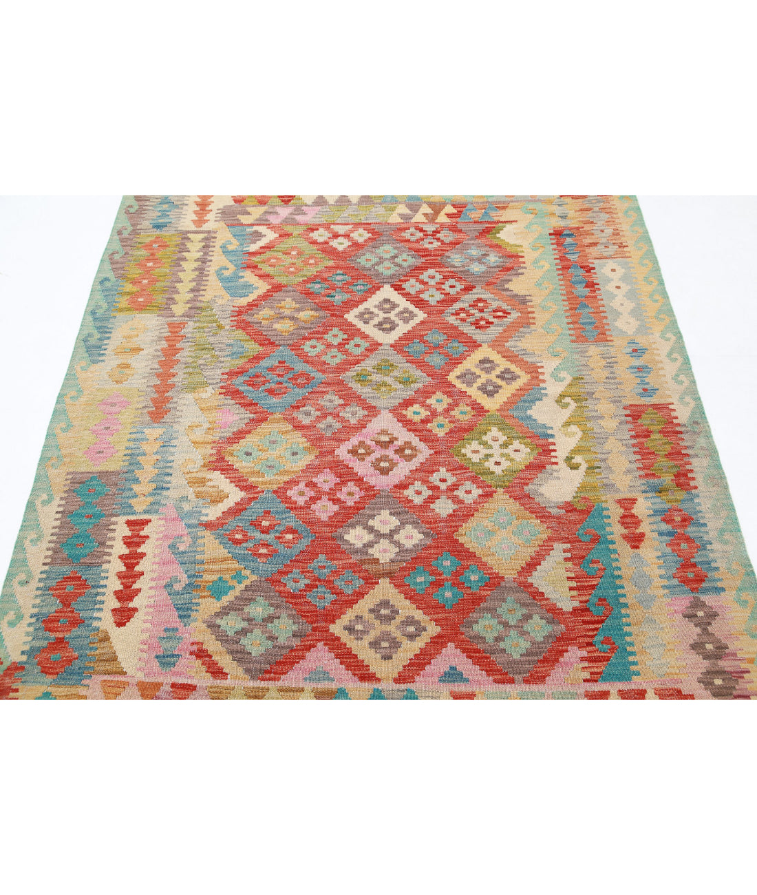 Maimana-Kilim 4'11'' X 6'7'' Hand-Knotted Wool Kilim 4'11'' x 6'7'' (148 X 198) / Multi / Multi