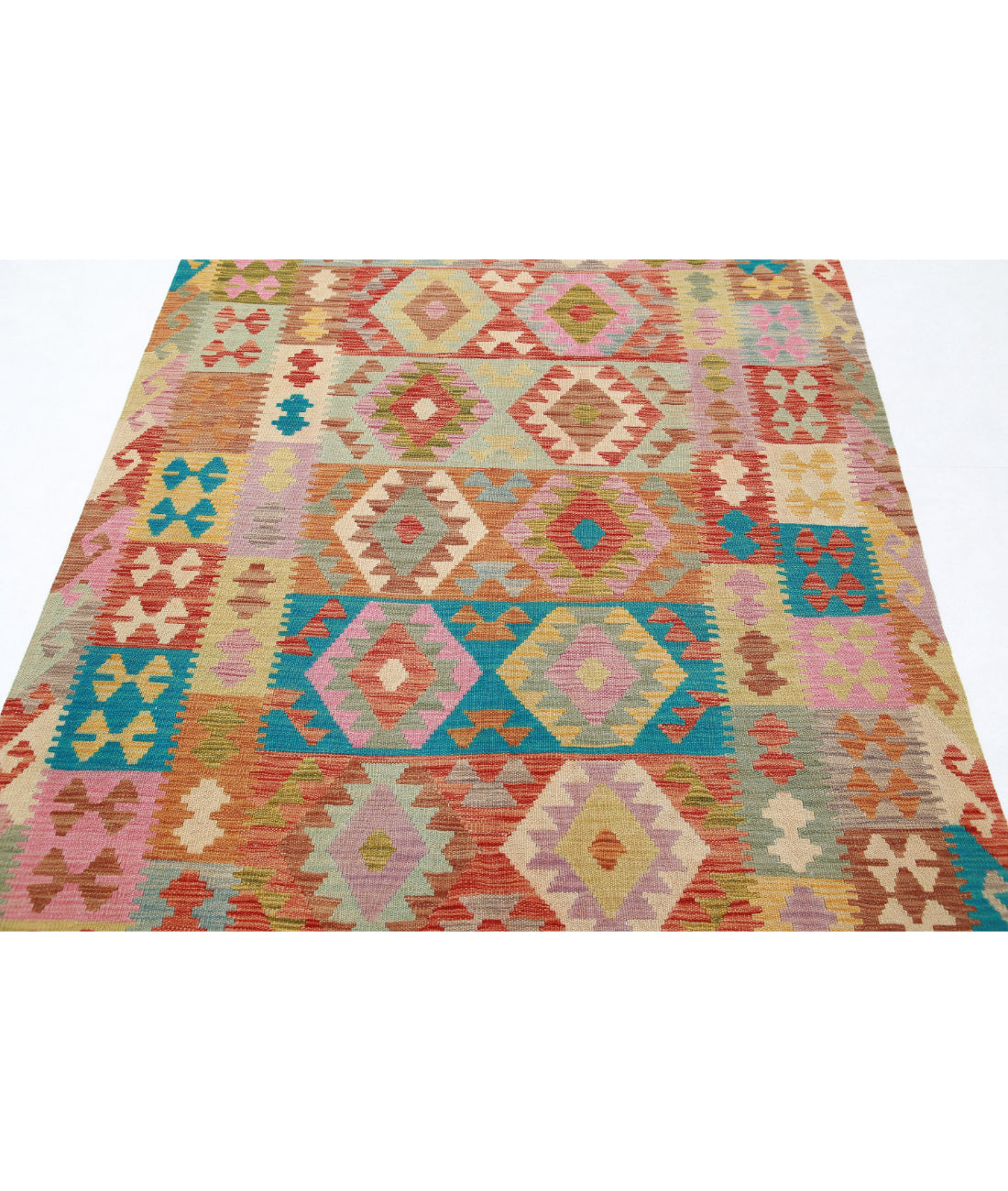 Maimana-Kilim 4'10'' X 6'6'' Hand-Knotted Wool Kilim 4'10'' x 6'6'' (145 X 195) / Multi / Multi