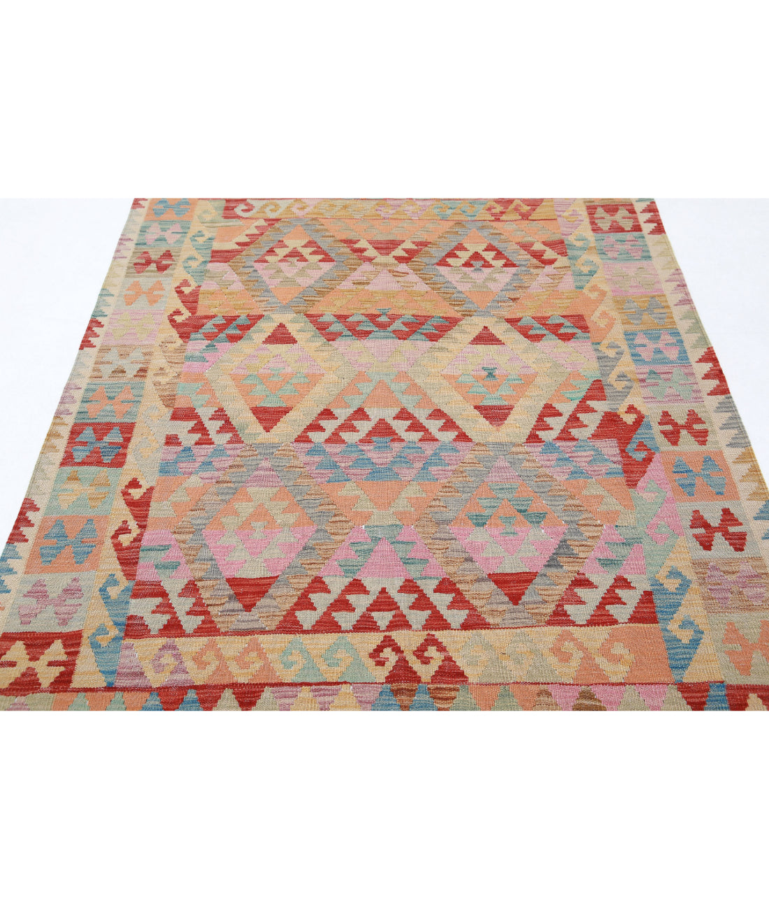 Maimana-Kilim 4'9'' X 6'6'' Hand-Knotted Wool Kilim 4'9'' x 6'6'' (143 X 195) / Multi / Multi