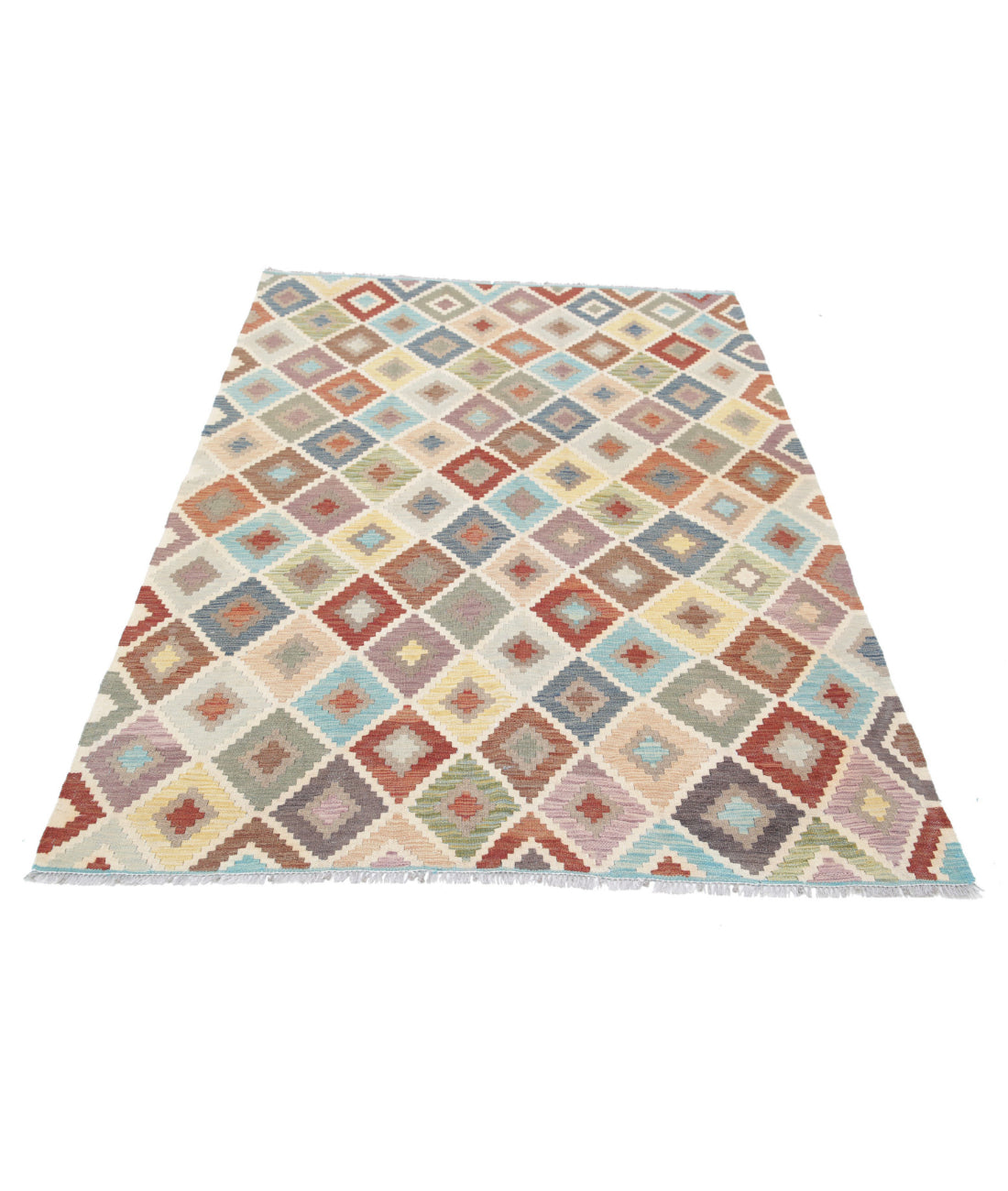 Maimana-Kilim 4'7'' X 6'9'' Hand-Knotted Wool Kilim 4'7'' x 6'9'' (138 X 203) / Multi / Multi