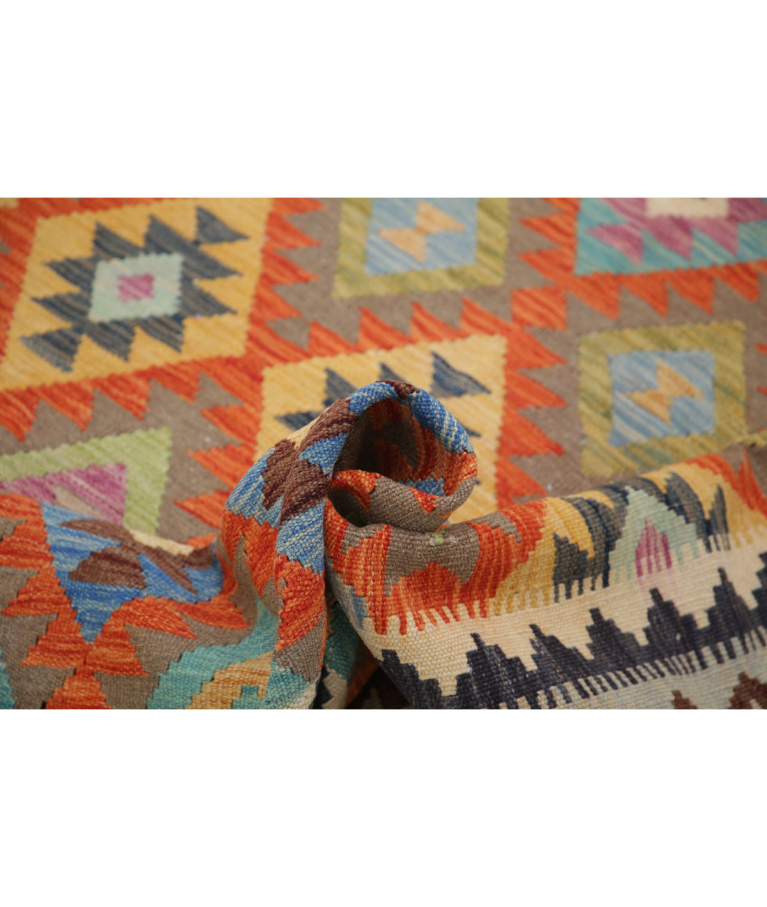 Maimana-Kilim 5'1'' X 6'9'' Hand-Knotted Wool Kilim 5'1'' x 6'9'' (153 X 203) / Multi / Multi