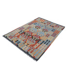 Maimana-Kilim 4'1'' X 5'11'' Hand-Knotted Wool Kilim 4'1'' x 5'11'' (123 X 178) / Multi / Multi