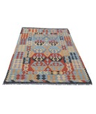 Maimana-Kilim 4'1'' X 5'11'' Hand-Knotted Wool Kilim 4'1'' x 5'11'' (123 X 178) / Multi / Multi