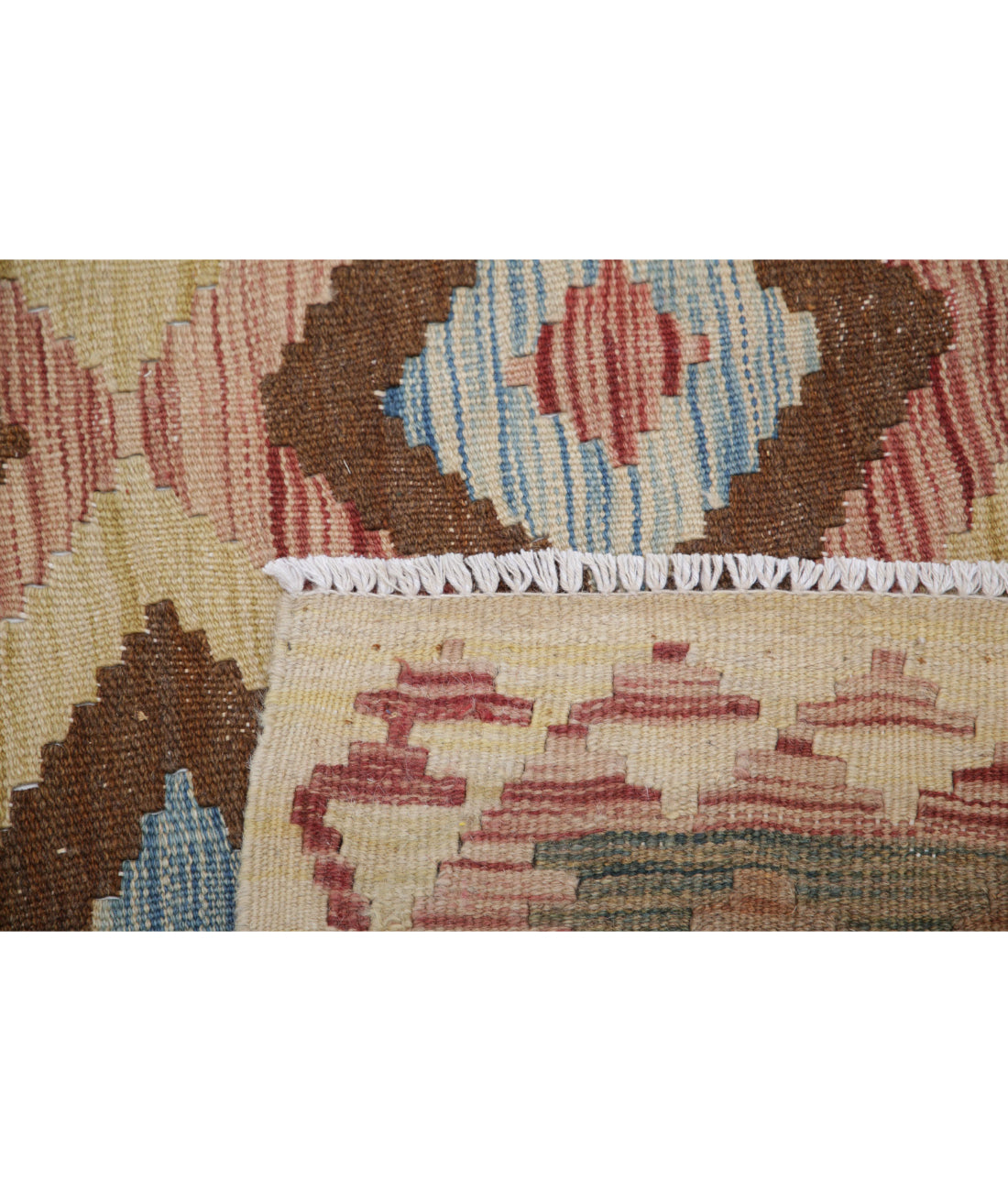 Maimana-Kilim 4'10'' X 7'9'' Hand-Knotted Wool Kilim 4'10'' x 7'9'' (145 X 233) / Red / Brown