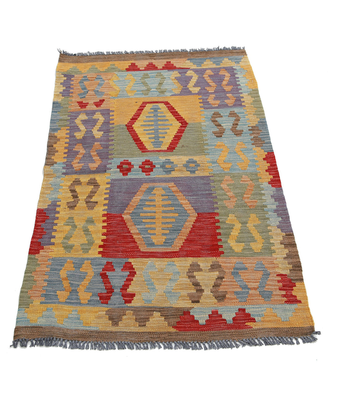 Maimana-Kilim 2'5'' X 4'1'' Hand-Knotted Wool Kilim 2'5'' x 4'1'' (73 X 123) / Multi / Multi