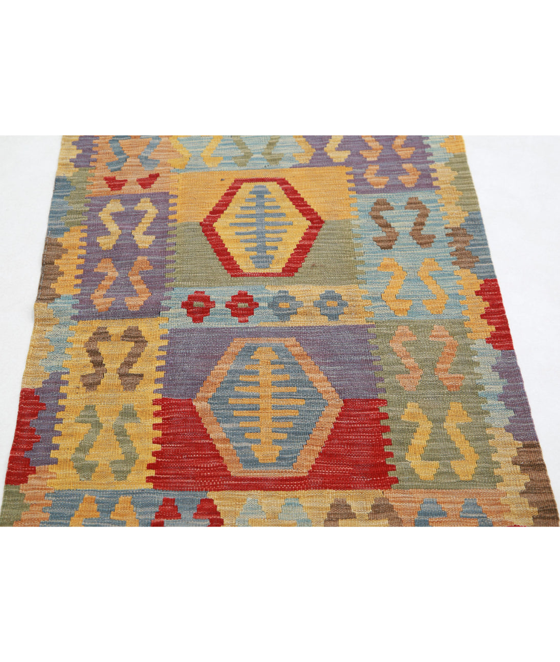 Maimana-Kilim 2'5'' X 4'1'' Hand-Knotted Wool Kilim 2'5'' x 4'1'' (73 X 123) / Multi / Multi