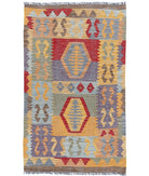 Maimana-Kilim 2'5'' X 4'1'' Hand-Knotted Wool Kilim 2'5'' x 4'1'' (73 X 123) / Multi / Multi