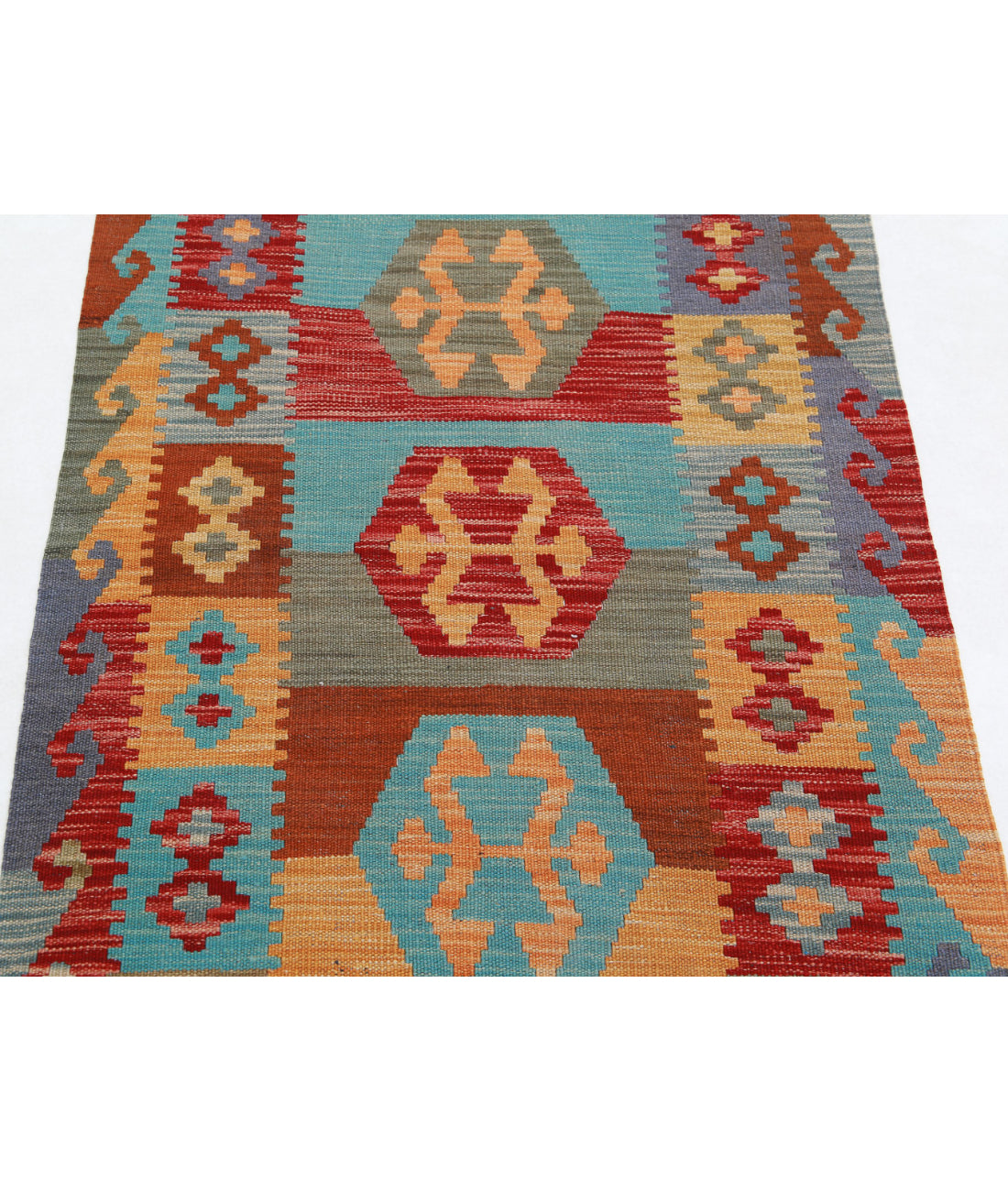 Maimana-Kilim 2'6'' X 3'10'' Hand-Knotted Wool Kilim 2'6'' x 3'10'' (75 X 115) / Multi / Multi