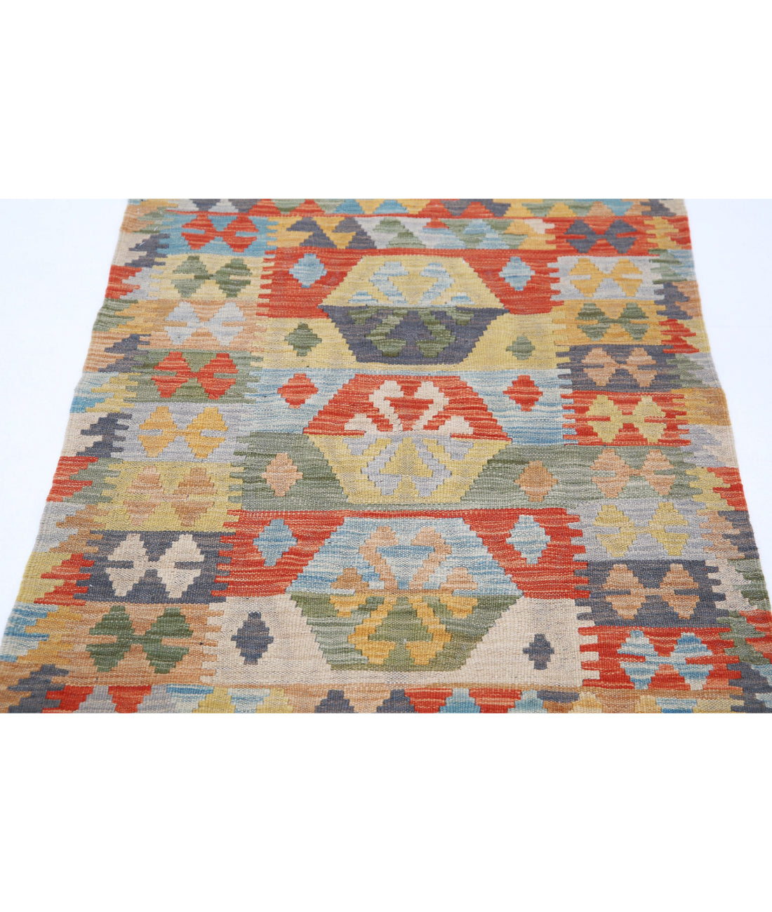 Maimana-Kilim 2'8'' X 4'0'' Hand-Knotted Wool Kilim 2'8'' x 4'0'' (80 X 120) / Multi / Multi