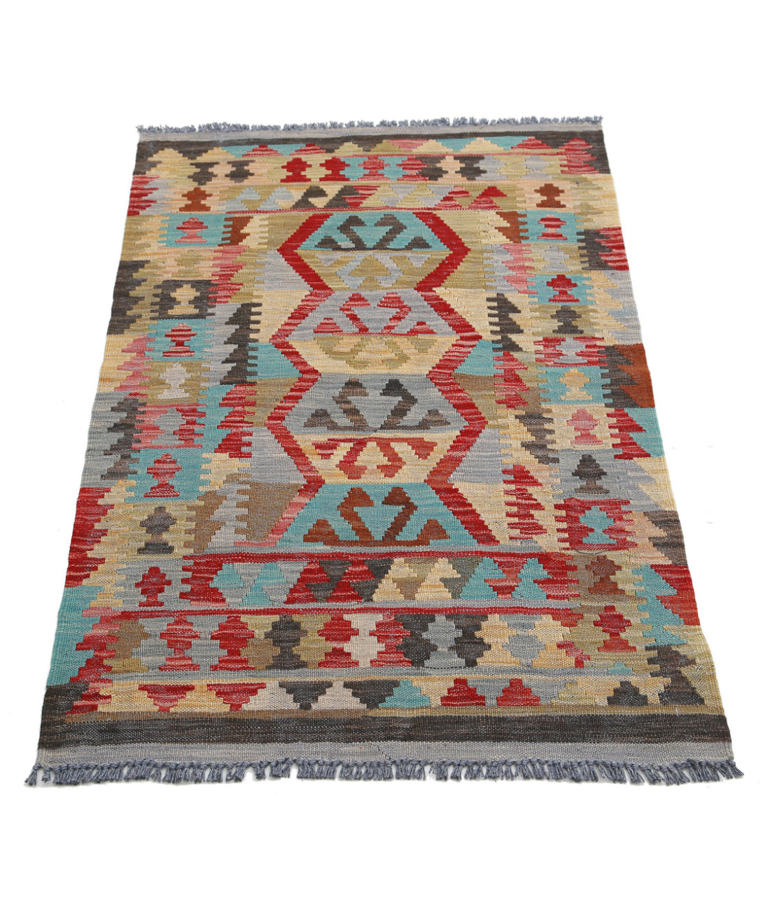 Maimana-Kilim 2'7'' X 4'3'' Hand-Knotted Wool Kilim 2'7'' x 4'3'' (78 X 128) / Multi / Multi