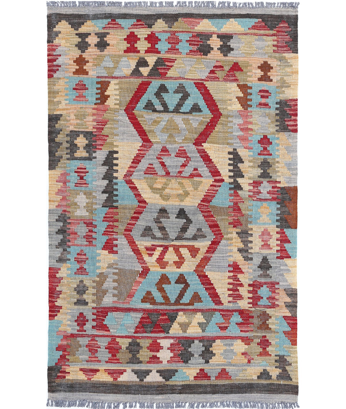 Maimana-Kilim 2'7'' X 4'3'' Hand-Knotted Wool Kilim 2'7'' x 4'3'' (78 X 128) / Multi / Multi