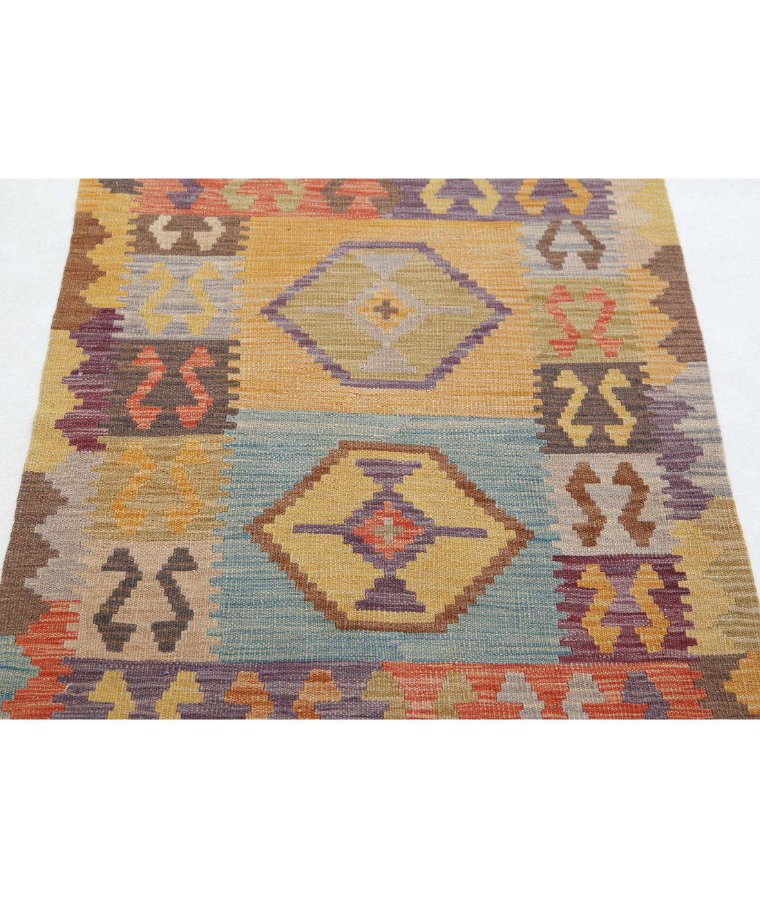 Maimana-Kilim 2'9'' X 3'11'' Hand-Knotted Wool Kilim 2'9'' x 3'11'' (83 X 118) / Multi / Multi