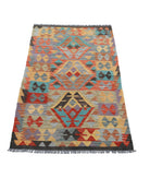 Maimana-Kilim 2'6'' X 4'1'' Hand-Knotted Wool Kilim 2'6'' x 4'1'' (75 X 123) / Multi / Multi