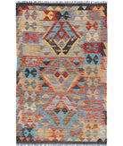 Maimana-Kilim 2'6'' X 4'1'' Hand-Knotted Wool Kilim 2'6'' x 4'1'' (75 X 123) / Multi / Multi