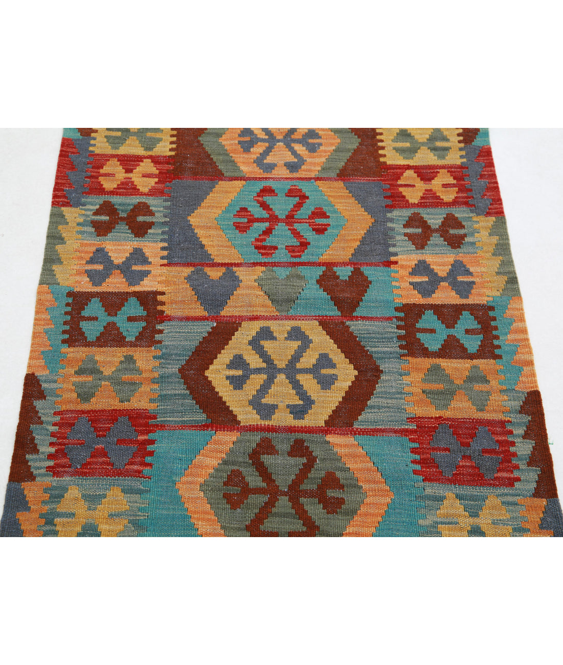 Maimana-Kilim 2'6'' X 4'1'' Hand-Knotted Wool Kilim 2'6'' x 4'1'' (75 X 123) / Multi / Multi