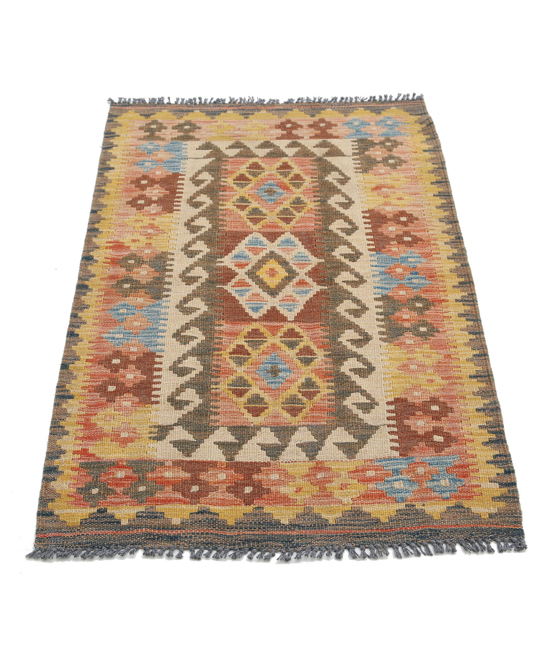 Maimana-Kilim 2'7'' X 4'3'' Hand-Knotted Wool Kilim 2'7'' x 4'3'' (78 X 128) / Multi / Multi