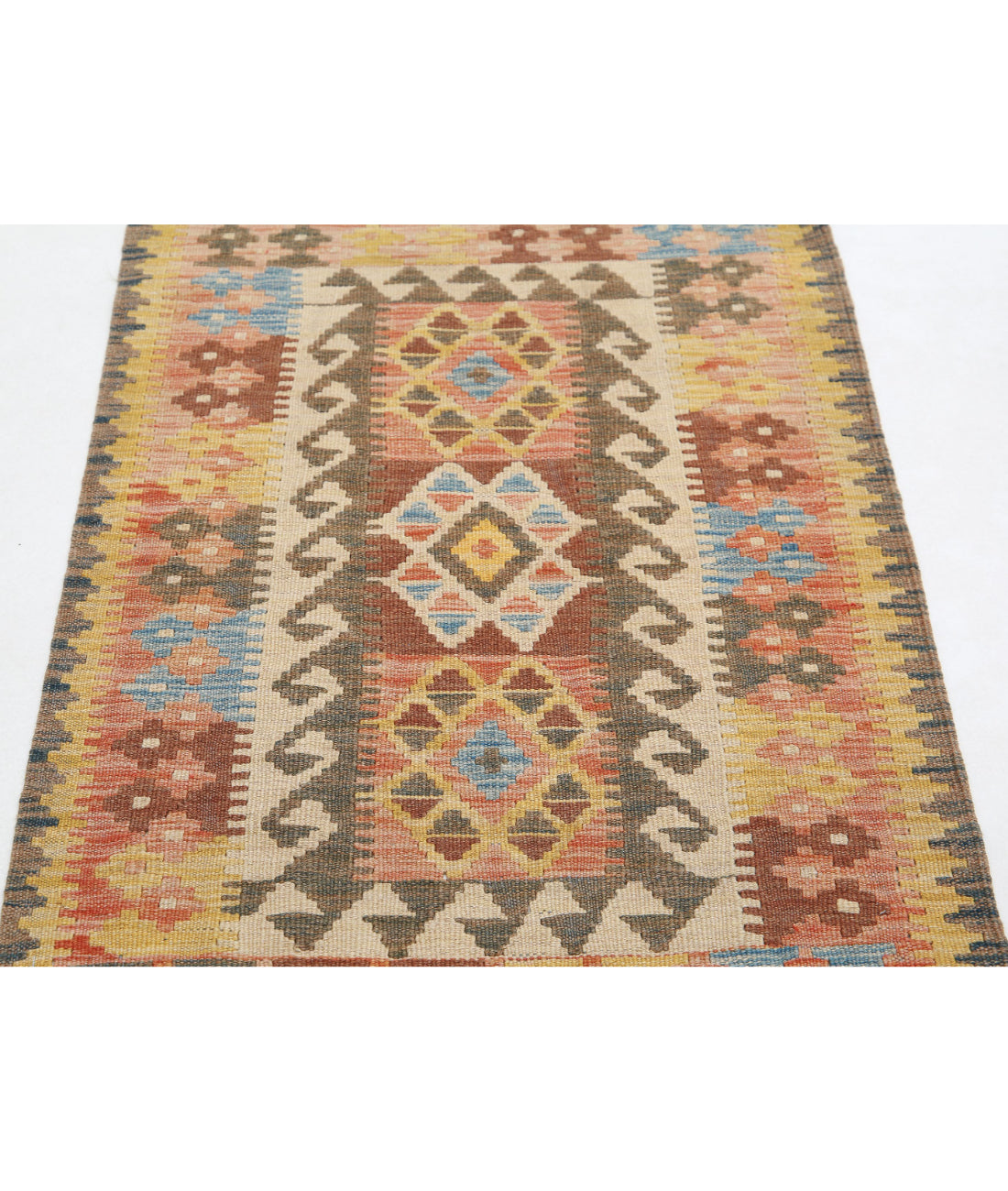 Maimana-Kilim 2'7'' X 4'3'' Hand-Knotted Wool Kilim 2'7'' x 4'3'' (78 X 128) / Multi / Multi