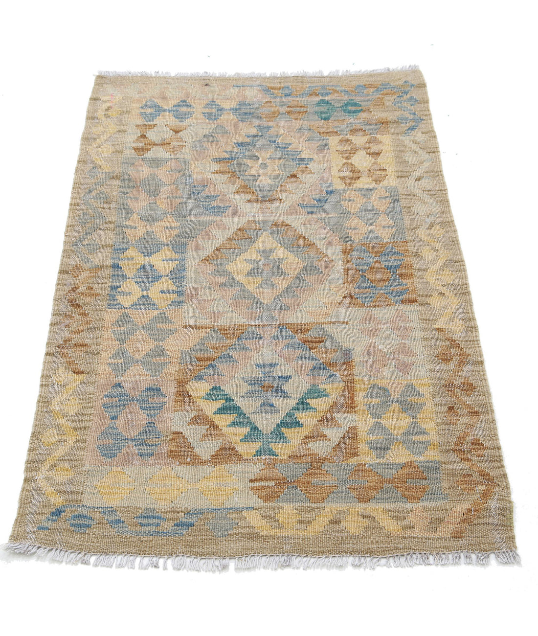 Maimana-Kilim 2'4'' X 3'10'' Hand-Knotted Wool Kilim 2'4'' x 3'10'' (70 X 115) / Multi / Multi