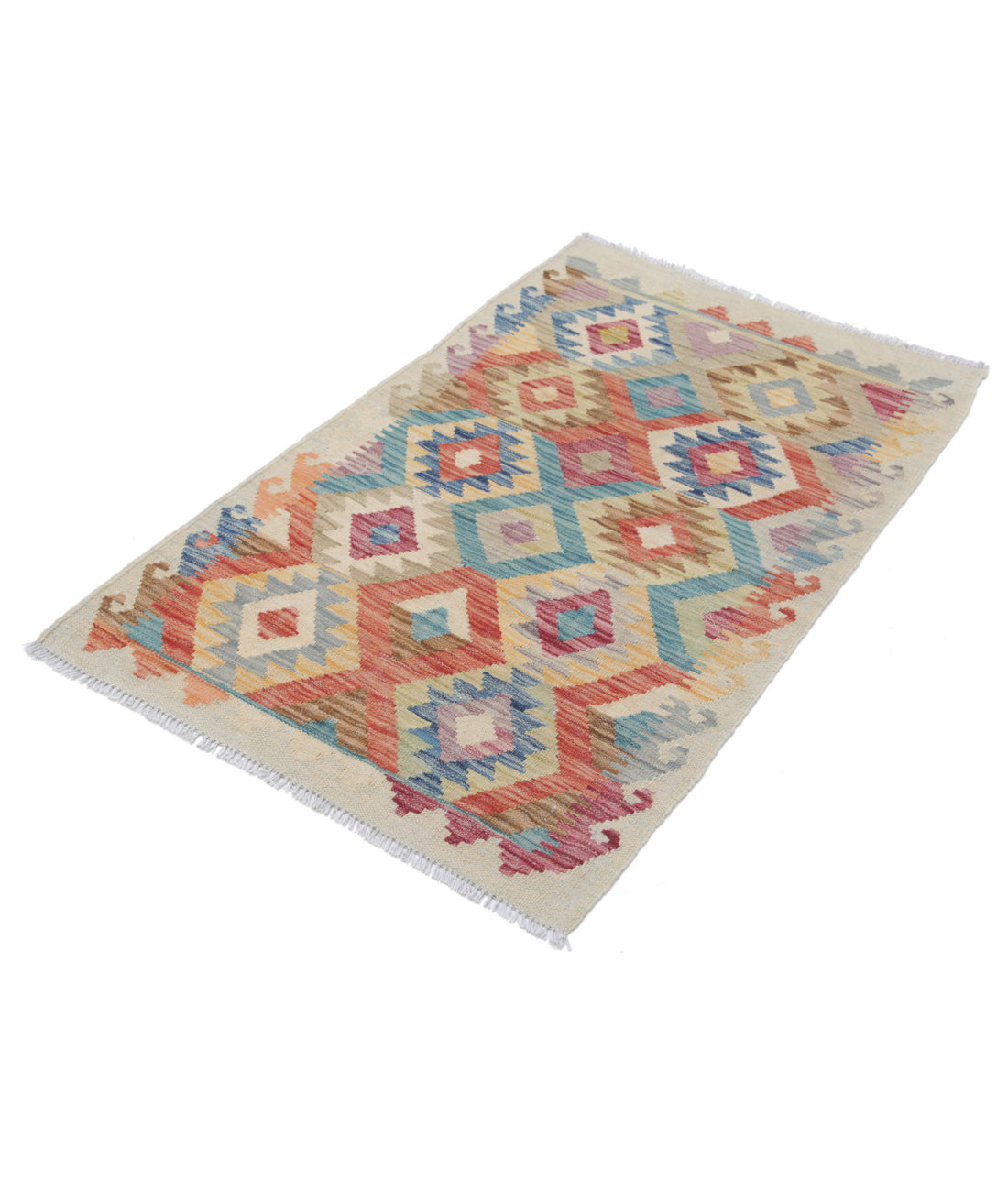 Maimana-Kilim 2'5'' X 3'10'' Hand-Knotted Wool Kilim 2'5'' x 3'10'' (73 X 115) / Multi / Multi