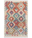 Maimana-Kilim 2'5'' X 3'10'' Hand-Knotted Wool Kilim 2'5'' x 3'10'' (73 X 115) / Multi / Multi