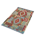 Maimana-Kilim 2'8'' X 4'2'' Hand-Knotted Wool Kilim 2'8'' x 4'2'' (80 X 125) / Multi / Multi