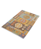 Maimana-Kilim 2'8'' X 4'1'' Hand-Knotted Wool Kilim 2'8'' x 4'1'' (80 X 123) / Multi / Multi