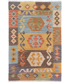 Maimana-Kilim 2'8'' X 4'1'' Hand-Knotted Wool Kilim 2'8'' x 4'1'' (80 X 123) / Multi / Multi