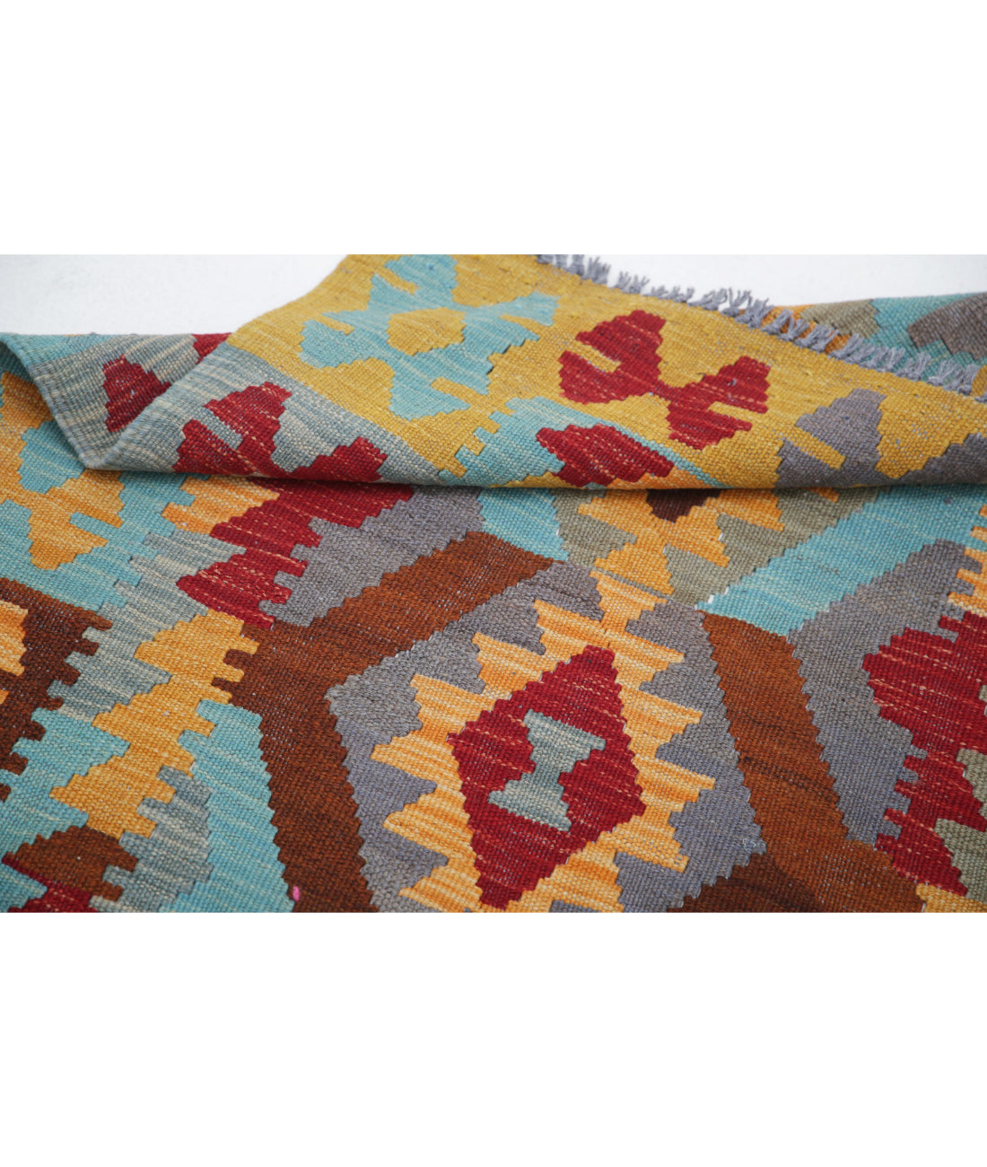 Maimana-Kilim 2'8'' X 4'0'' Hand-Knotted Wool Kilim 2'8'' x 4'0'' (80 X 120) / Multi / Multi