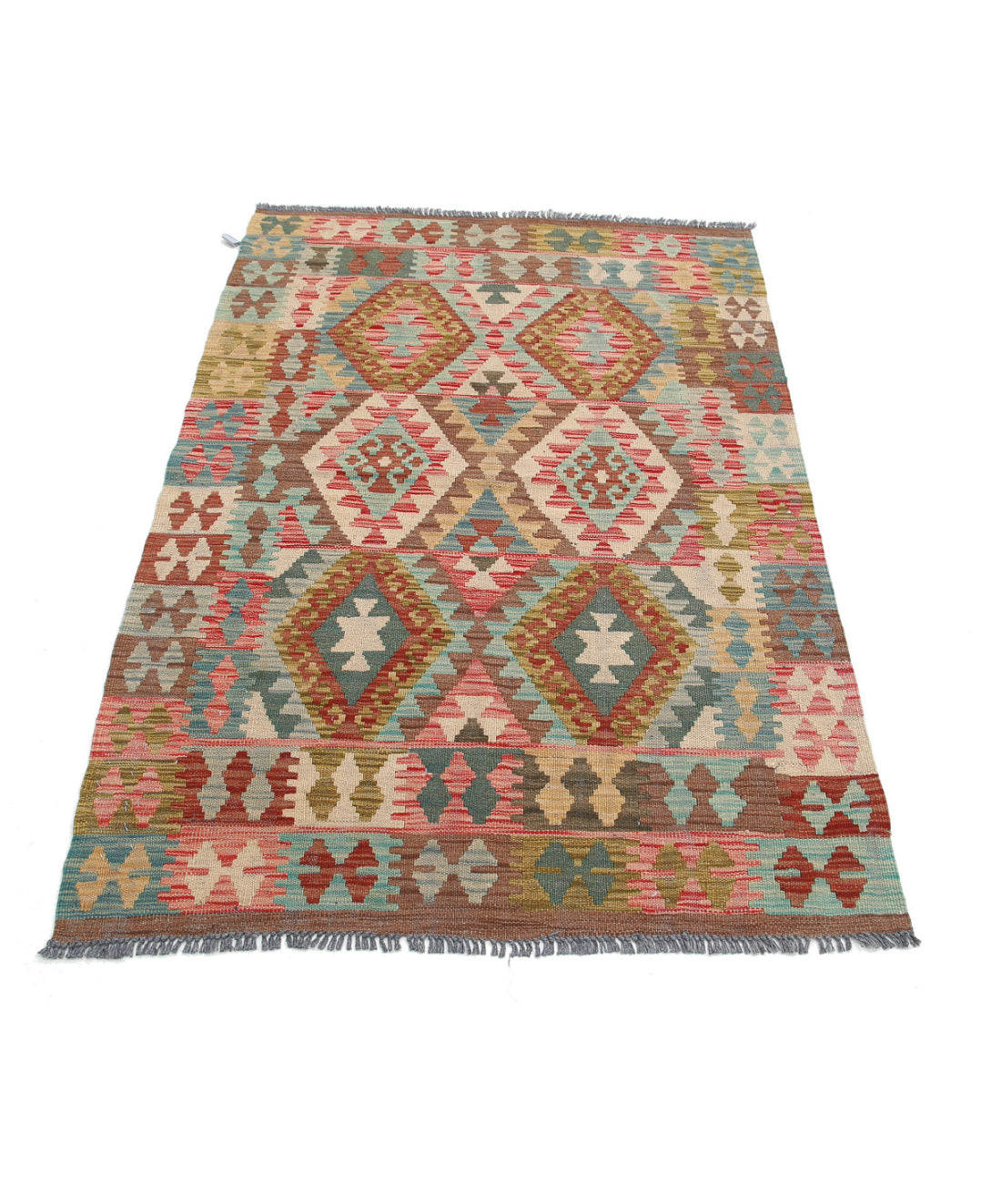 Maimana-Kilim 3'3'' X 4'9'' Hand-Knotted Wool Kilim 3'3'' x 4'9'' (98 X 143) / Multi / Multi