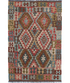 Maimana-Kilim 3'3'' X 4'9'' Hand-Knotted Wool Kilim 3'3'' x 4'9'' (98 X 143) / Multi / Multi