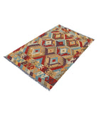 Maimana-Kilim 3'2'' X 5'2'' Hand-Knotted Wool Kilim 3'2'' x 5'2'' (95 X 155) / Multi / Multi