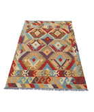 Maimana-Kilim 3'2'' X 5'2'' Hand-Knotted Wool Kilim 3'2'' x 5'2'' (95 X 155) / Multi / Multi