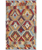 Maimana-Kilim 3'2'' X 5'2'' Hand-Knotted Wool Kilim 3'2'' x 5'2'' (95 X 155) / Multi / Multi