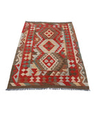 Maimana-Kilim 3'2'' X 4'10'' Hand-Knotted Wool Kilim 3'2'' x 4'10'' (95 X 145) / Multi / Multi