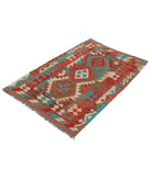 Maimana-Kilim 3'2'' X 4'10'' Hand-Knotted Wool Kilim 3'2'' x 4'10'' (95 X 145) / Multi / Multi