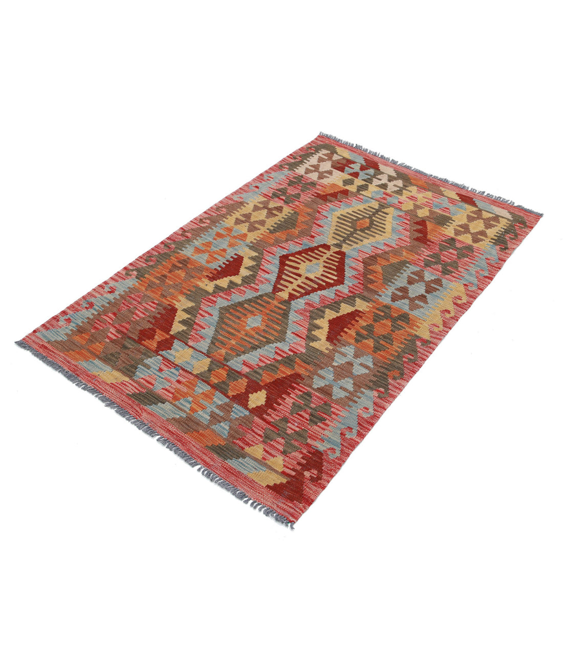 Maimana-Kilim 3'2'' X 4'10'' Hand-Knotted Wool Kilim 3'2'' x 4'10'' (95 X 145) / Multi / Multi