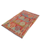 Maimana-Kilim 3'2'' X 5'3'' Hand-Knotted Wool Kilim 3'2'' x 5'3'' (95 X 158) / Multi / Multi