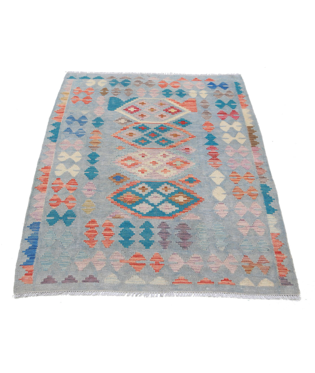 Maimana-Kilim 3'4'' X 4'10'' Hand-Knotted Wool Kilim 3'4'' x 4'10'' (100 X 145) / Multi / Multi