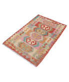 Maimana-Kilim 2'8'' X 4'2'' Hand-Knotted Wool Kilim 2'8'' x 4'2'' (80 X 125) / Multi / Multi