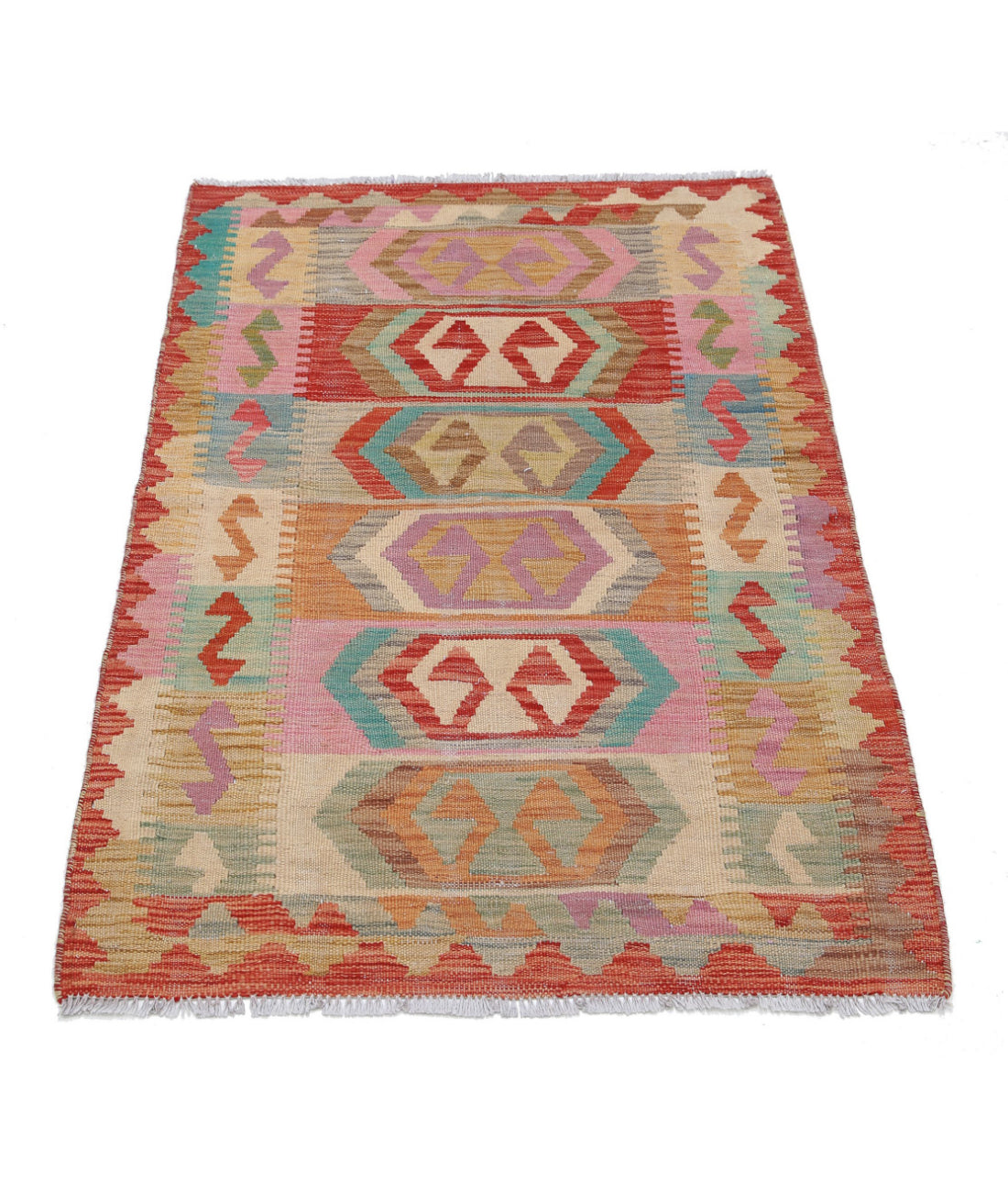 Maimana-Kilim 2'8'' X 4'2'' Hand-Knotted Wool Kilim 2'8'' x 4'2'' (80 X 125) / Multi / Multi